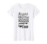Flughafen Shuttle Fahrer Busservice Fahren T-Shirt, Damen, Weiß, M