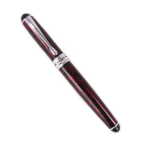 Image of Jinhao Fountain Pen Silver Trim Medium Nib X750 (Lava Red)
