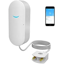 WiFi Water Sensor , Smart Water Leak Detector, Tuya APP Free Remote Monitoring of Leaks, App Alerts,Remote Notification for Laundry, Basement, Kitchen, Bathroom, Closet
