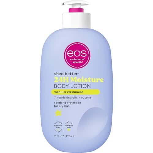eos Shea Better Body Lotion Vanilla Cashmere, 24-Hour Moisture Skin