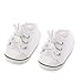 Scarpe da bambola da 1 opair white casual skateboarding scarpe calzature per bambole da 18 pollici per bambini giocattoli, giocattoli per bambini