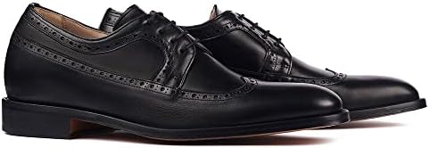 Schoenen voor mannen met verhogingen die zorgen dat u tot wel 7 cm langer lijkt. Gemaakt van leer. Model Bristol bruin 39