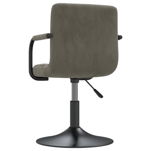 Tabouret de bar velours gris réglable pour éliminer le mal de dos - 6