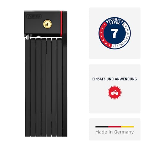 ABUS Unisex Faltschloss, Schwarz, 100 cm