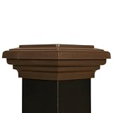 Atlanta Post Caps 4x4 Brown Flat Post Cap Most Common fits (3.5"x3.5" up to 3.75"x3.75") Pressure Treated Post. Newel Newport Top for Outdoor Fences, Mailboxes & Decks. UV Stable Polymer