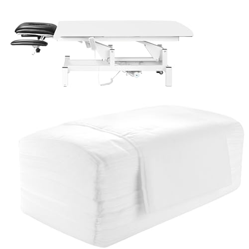 YAYODS 200 sábanas desechables de 180 x 80 cm, de tela no tejida, desechables, de color blanco, desechables, sábanas bajeras desechables