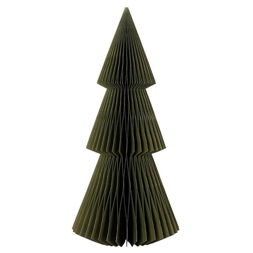 Santa Barbara Design Studio Decoración de Navidad Moderna de Papel de Panal, decoración para árbol de Navidad, 18 Pulgadas de Alto, Abeto bálsamo, Verde Bosque