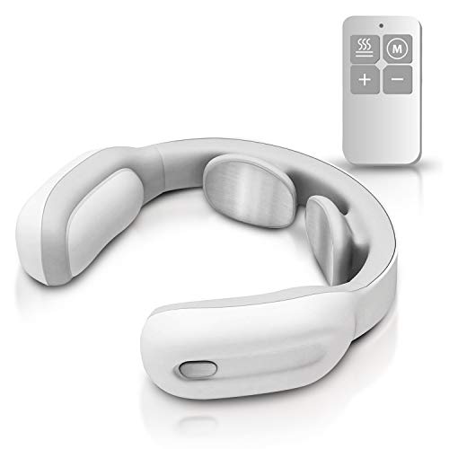 Bino elektrische nekmassage Shiatsu Deep Tissue rugmassage met warmte-, nek- en schouderpijnverlichting, draagbare draadloze bediening en timer voor auto, kantoor en thuis