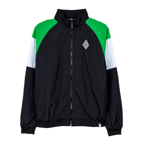 Borussia Mönchengladbach Track-Jacket Stadion 2026 | Offizieller Fanartikel Fohlenshop | Gladbach Trainingsjacke (DE/NL/SE/PL Alphanumerisch XXL Regular Regular Schwarz-Weiß-Grün)