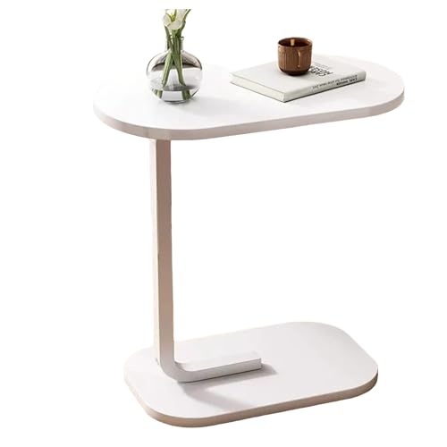 Frilla Couchtisch mit Rollen, Kleiner Beistelltisch, stylischer Sofatisch in schöner Nussbaum Holz Optik, Nachttisch, dekorativer Tisch als Ablagefläche für Couch und Sofa - DESKICA