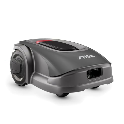 STIGA A 8 Robot Tosaerba Autonomo, AGS & GPS-RTK, 4 Zone, Fino a 800 m² – Navigazione Wireless Senza Fili, Controllo Tramite App STIGA.GO – Per Giardini Residenziali