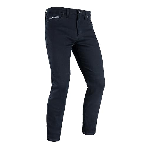 Oxford Pantalones Vaqueros de Motocicleta para Hombre, aprobados por AA, superelásticos, Ajustados, añil, 30W