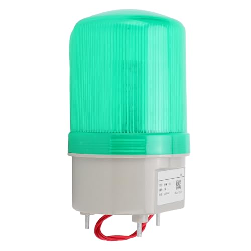 BERM Spia Luminosa Spia Lampeggiante a LED, Spia Lampeggiante a LED Lampada per Apparecchiature di Allarme Luce di Emergenza 220 V CA BEM‑1101 Spia Luminosa 170 X 90 Mm (Verde)