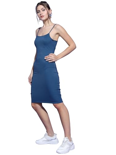 Image of Tokyo Talkies Women's Sleeveless Shoulder Strap Solid Dresses | Stylish Dresses | Casual Dresses