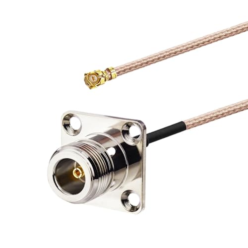Câble U.FL IPX vers N femelle à bride 4 trous avec cordon coaxial RG178 faible perte