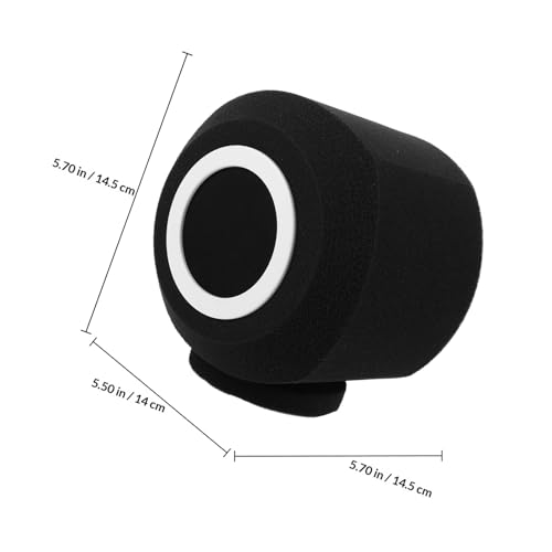 Filtro de esponja antiviento negro para micrófono en grabaciones 2