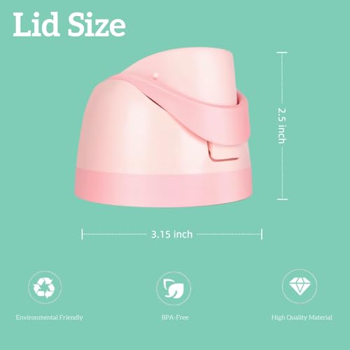 Replacement Lid for Pink Owala Freesip, One Button Top Replacement, Leakproof BPA-Free Water Bottle Cap Replacement Compatible with Owala 24oz 32oz 40oz 16oz（Pink)