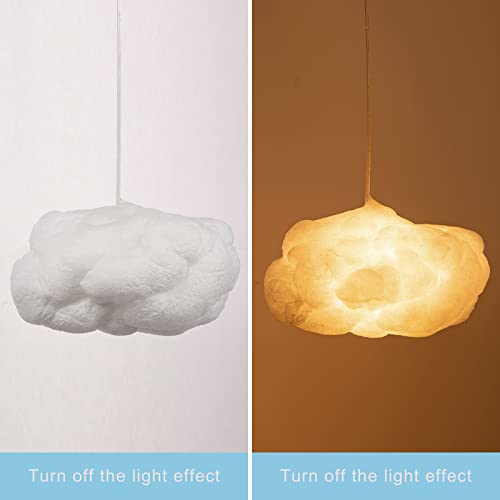 Arturesthome 1-Light Hanging Cloud Pendant Lighting, Modern Fluffy Cotton Chandelier Ceiling Light Fixture For Children Girls Kids Living Room White #TOP4