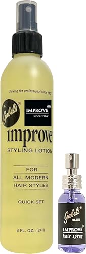 Improve Gabel’s Styling Lotion Hair Spray 8oz Light Yellow and 1oz Purple -  Gabel's Cosmetics Inc., IGSL_SH_YELLOW_8OZ_PURPLE_1OZ