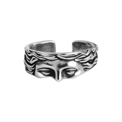 OIDIMS Vintage Venus Half Face Ring For Women Men Adjustable Personalized Open Wrap Knuckle Finger Band Rings Thumb Fashion Unique Jewelry Birthday Valentine's Day Gift Cover