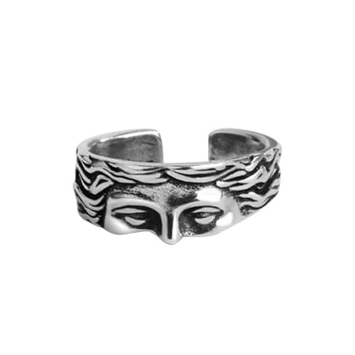OIDIMS Vintage Venus Half Face Ring For...