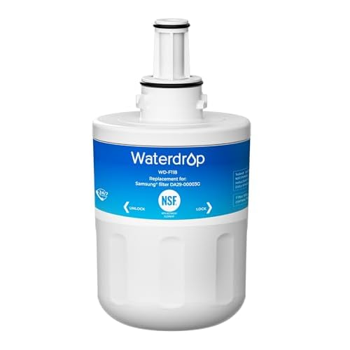 Waterdrop Replacement for Samsung® DA29-00003G, DA29-00003B, DA29-00003A, Aqua-Pure Plus, HAFCU1, RFG237AARS, FMS-1, RS22HDHPNSR, RSG257AARS, WSS-1 Refrigerator Water Filter, 1 Filter