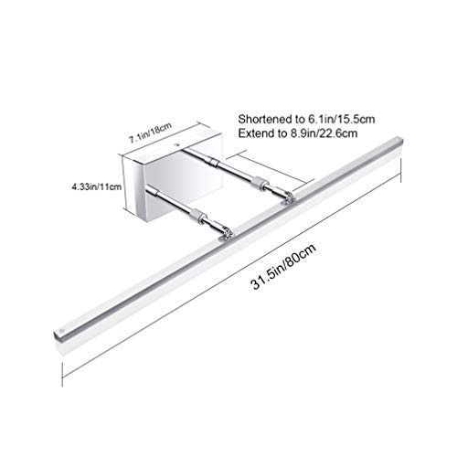 Image of Aipsun 31.5in Dimmable Modern LED Vanity Lights for Bathroom Light Fixtures Over Mirror Chrome Adjustable Bath Lighting(White Light)