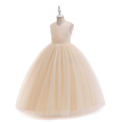 Flower Girl Dresses Kids Tulle Formal Ball Gown Wedding Bridesmaid Princess Pageant Birthday Party Dress3