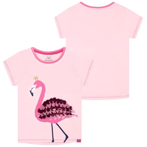 Girls Short Sleeve Shirt | Flamingo Shirt with Sequins | Cute Kids Tshirt | Flamingo Clothes for Girls4