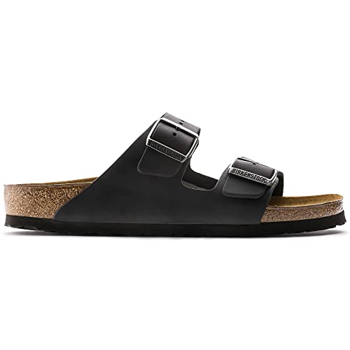 Birkenstock Arizona Leather Sandal - Men's Black Oiled Leather, 44.04