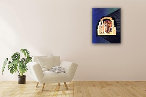 Tableau Abstrait Surréaliste Toile Déco Salon 80x105cm - 3