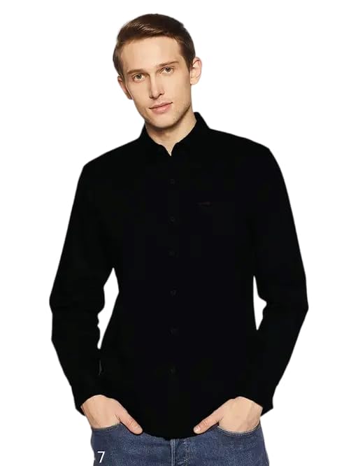 Mahima Ethnic Centre's Men’s Full Sleeve Solid Cotton Casual Button Up Formal Regular Fit Summer Shirt-picture-27