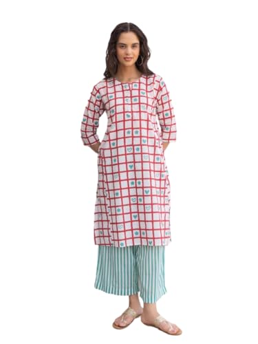 Image of FABNEX kurta set for women | Women Kurti Pant Set (K-Set-1)