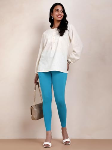 Image of TWIN BIRDS Women Viscose Ankle Leggings | Stretchable Kurti Wear Bottom