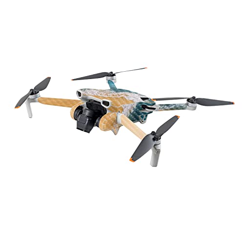 Image of MightySkins Carbon Fiber Skin Compatible with DJI Mini 3 - Sea and Sand | Protective, Durable Textured Carbon Fiber Finish | Easy to Apply | Made in The USA