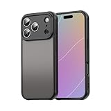 Afikyutu Funda para iPhone 17 Pro, Antigolpes Protección Móvil Cover-Negro.