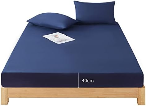 Amazon Brand - Umi Beige Super King Fitted Sheet, 40cm Extra Deep Beige Fitted Sheet Super King Size, Soft Fitted Sheet Super King Bed, 180x200cm