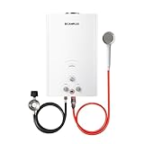 Camplux Tankless Water Heater, 5.28 GPM Outdoor Propane Camping Gas Water Heater, 20L, BW528, White
