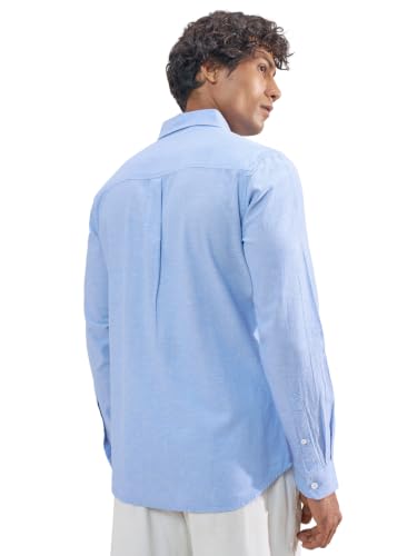 Image of Highlander Men Men's Relaxed Fit Casual Shirt | Cotton Linen | Relaxed fit | Full Sleeves|Premium Shirt for Man