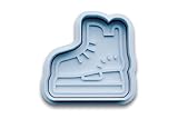 Eishockey Schlittschuh Keksausstecher 2-teilig – Schwarz – Ausstechform mit Prägung – PLA 3D-Druck – Keksform für Hockeyfans & Vereine – Geschenkidee für Spieler, Trainer & Sportbegeisterte