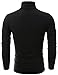 Ohoo Men's Fleece Turtleneck Sweater Slim Fit Lightweight Pullover / DCT001-BLACK-2XL