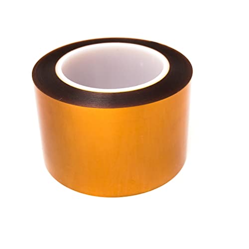 Image of Bertech Double Sided Polyimide Tape, 1 Mil Thick, 3 Inches Wide x 36 Yards Long, Silicone Adhesive on Both Sides, 3 Inch Core, RoHS and REACH Compliant