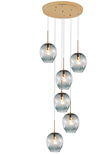 Chandelier à bulles multicolore en cascade pour salon moderne et grand escalier