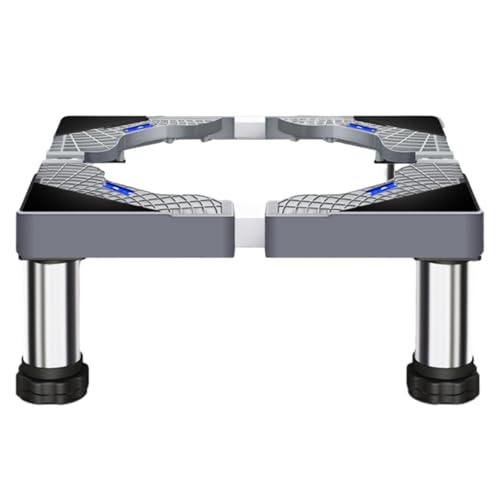Pedestal de acero inoxidable, pedestal para lavadora, soporte para secadora, construcción resistente, patas ajustables, 60 x 60 x 20 cm, para lavandería, elevación de electrodomésticos