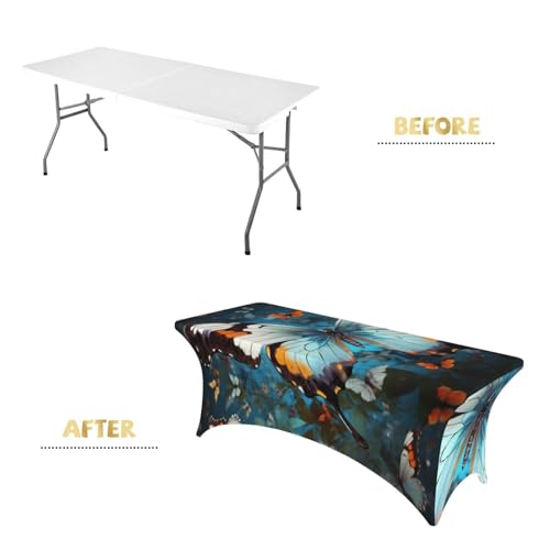 Nappe extensible infroissable pour table 1,8 m avec découpe papillon - 5