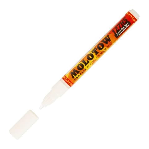 MOLOTOW One4All Acrylic Paint Markers, 2mm, White - M127211 Cover
