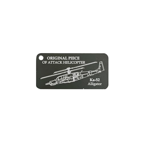 Porte-clés Ka-52 russe abattu vert en taille unique pour collectionneur de guerre