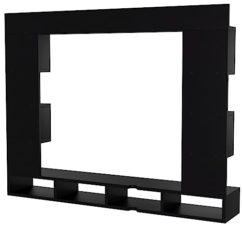 DAS ZINDEL MINI Wall Mount Engineered Wood TV Entertainment Unit/Tv Rack Set to Box Stand with Wall Shelves for Living Room Black Finish (Ideal for up to 32") Screen