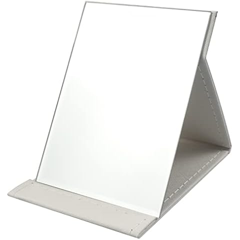 suaywo Portable Folding Makeup Mirror in White Cover