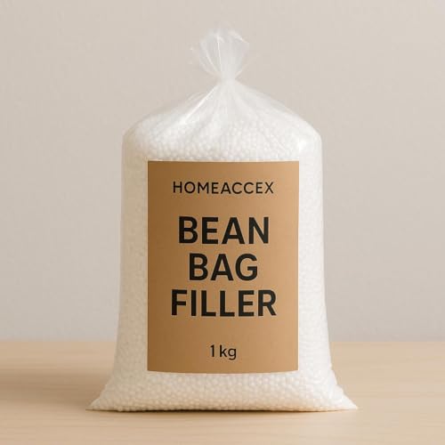Image of Bean Bag Filler 1 Kg Bean Bag Beans Refill Thermocol Balls Virgin EPS Beans, 1 Kg Beans